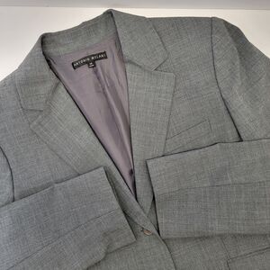 Antonio Melani Womens Gray 2-Button Corporate Office Suit Jacket 14